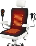 Heated Seat Cushion for Office Chair, Thick Heated Chair Pad, Auto Shut Off, 7 Heating Levels, Fast Heating, Heating Pad Seat Warmer for Full Back, Hips, Thighs, Universal Fit, Gift Women Men by WarmthWhereNeeded