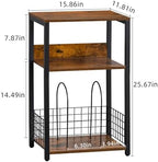LELELINKY 3 Tier End Table,Record Player Stand with Storage Up to 100 Albums,Turntable Stand for Vinyl,Brown Records Shelf for Living Room Bedroom - Image 6