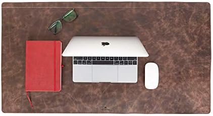 Venito Premium Leather Desk Pad Mat (36 X 19 inch) - Large Desk Mat for Keyboard and Mouse Home Office Accessories (Coffee Brown) - Image 2