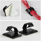 20PCS Cable Organizer Clamp Self Adhesive Wire Clip Tie Fixer Mounting Desk Line Holder Management Fastener for Car Storage(WCC-2 White 100Pcs) - Image 3