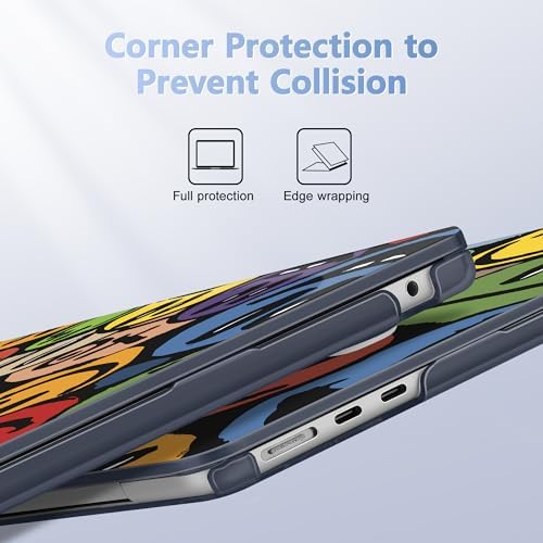 Case for 2026/2025/2024/2023 MacBook Air 15-inch Laptop Release M5 A3448 /M4 A3241 /M3 A3114 /M2 A2941, Stylish Protective Hard Shell Cover for MacBook Air 15.3 inch, Happy Emoji - Image 3