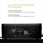 in-Box Cable Box Set with Extra Large Surge Protector Concealer Cable Management for Under Desk and Mobile Charging Station Power Strip Organizer for Desktop, Black - Image 6
