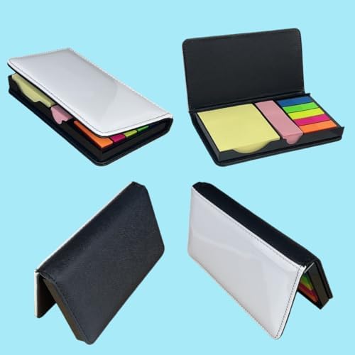 5 Packs Sublimation Faux Leather Blanks Sticky Note Pad Cases for Office Home Desk Decor Accessories - Image 4