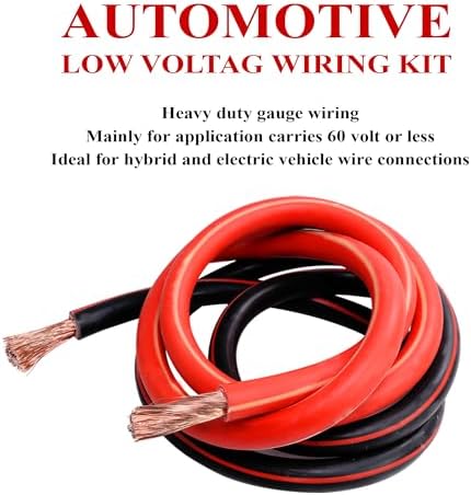 2 Gauge Battery Cable, 2 AWG CCA Wire 12FT Each Black & Red - Image 2