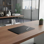 Dacasso Classic Black Leather 14" x 11.5" Luxury Conference Table Pad - Leather Desk Blotter for Writing - Boardroom Organization & Executive Desk Decor - Image 4