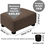 CAROLMADE Small Foot Stool Ottoman Footstool with Legs Under Desk Footrest for Living Room Bedroom and Office,Linen-Brown - Image 3