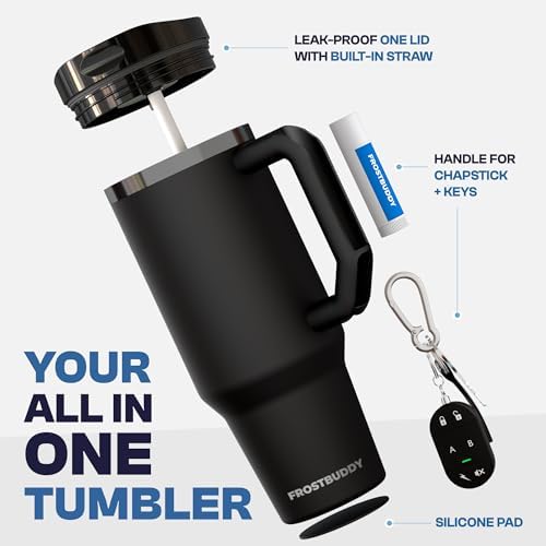 Frost Buddy Thicc Buddy 40oz Tumbler - Spill-Proof Flip Lid (Moonstone) - Image 3