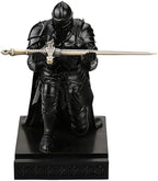 Medieval Armored Knight Pen Holder Figurine Paperweight Phone Stand Black - Image 3