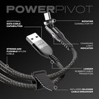 Statik PowerPivot 90° USB-A to USB-C Right Angle Cable, 12W - Image 6