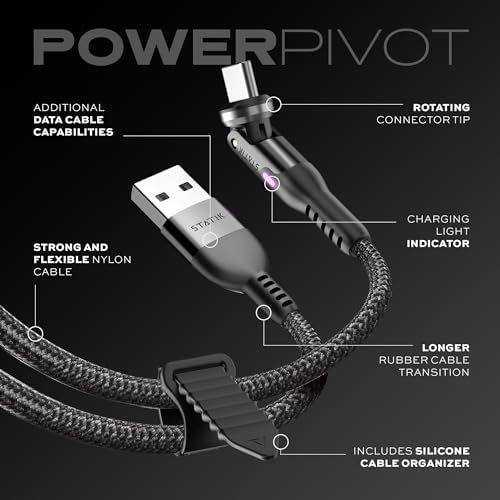 Statik PowerPivot 90° USB-A to USB-C Right Angle Cable, 12W - Image 6