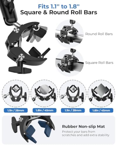 Metal Skid Steer Tablet Mount, Heavy Duty Handlebar Tablet Holder - Image 2