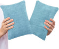 1 MIDDLE ONE 2 Pack Small Pillow, Cooling Memory Foam Mini Pillow 11 X 7 Inches for Sleeping, Travel, Nap and Neck, Knee, Lumbar Support, Tiny Cushion for Pet, Dogs (Blue) by 1MIDDLEONE