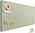 Large Bulletin Board, 60 X 35 Inches Felt Cork Board with 40 Pushpins, Foldable Felt Notice Pin Board Photo Display Board with Self-Adhesive Tape for Office Home School (Sage, 60x35 inch) by Subeauty