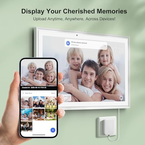 Magnetic Mount Smart Digital Calendar 15.6 Inch for Fridge, White - Image 6