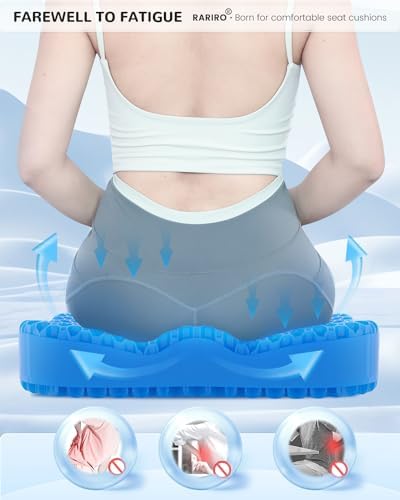 Breathable Honeycomb Gel Seat Cushion, Pressure Relief Cushion Long Sitting - Image 2