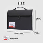 2 Pack 12 Pockets Accordion File Organizer with Handle, TRANBO Letter Size/A4 Expanding File Folder, Portable Paper Organizer, Expandable Plastic Document Organizer for Travel School Office - Image 2