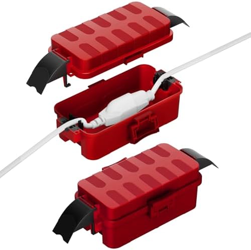 Flemoon Small Outdoor Electrical Box, IP55 Waterproof Extension Cord Cover by FLEMOON