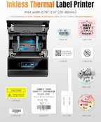 Phomemo Thermal Label Printer- M260+ Portable Bluetooth Printer,Wire and Cable Labeling Machine with 1.57"x1.18" White Paper, for Barcode, Small Address, Price Tags, Indoor Use, Mobile APP & PC Editor - Image 4