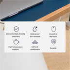 Desk Protecor Mat, Desktop Writing Pad, Large PU Leather Office Desk Mat, Waterproof Non-Slip Writing Desk, Leather Cork Desk Pad with Sewing,Pink,39 * 19 in - Image 3
