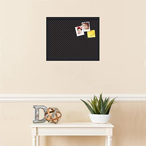 PinPix 20x16 inch Cork Bulletin Board. This Decorative Framed Pin Board Comes with Diamond Pattern in Black Design and Satin Black. Ideal for Home, Office Decor or School (PinPix-120) - Image 3