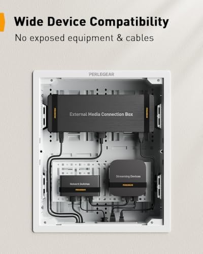 Perlegear 17″ in-Wall Media Box, Electrical Box, Cable Management Kit - Image 4