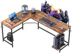 DUMOS 66" L Shaped Gaming Computer Desk, Sturdy Corner Table by DumosLifestyle