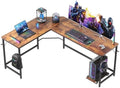 OLIXIS 66 Inch L Shaped Desk, Corner Computer Gaming Desks with Shelves by OLIXIS