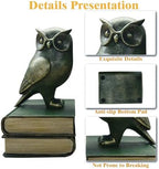 Dosker Owl Decorative Book Ends for Shelves (Retro Bronze) - Image 3