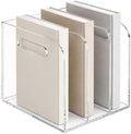 Acrylic Magazine File Holder, 3 Vertical Compartments Folder Organizer by Joyoolife