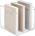 Acrylic Magazine File Holder, 3 Vertical Compartments Folder Organizer by Joyoolife
