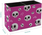 Storage Organizer Rich Shallow Pastel Lovely Circle Skull Skeleton Rotating Multi‑Functional Pouch,Art‑Craft with Accessories - Image 6