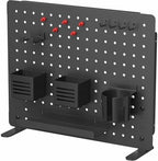 Kantek Pegboard Desktop Organizer & Accessories, Sits, Hangs or Clamps to Tables, 20.58” X 17” Black Steel Privacy Panel, Cup Holder, Pen Cup, Headphone Holder, Tray, Magnets, Easy Install - Image 3