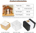 3D Calendar 2027, Desk Time Piece Calendar 2027,Tear-Away 3D Paper Art Notepad w LED Lights,Creative 3D Memo Artsy Pad Calendars, DIY Paper Carving Gift (Cute Pet House) - Image 6