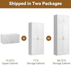 Polup Kitchen Pantry Cabinet, 86" Tall Metal Storage Cabinet with Doors - Image 6