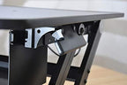 Rocelco 37.5" Deluxe Height Adjustable Standing Desk Converter - Quick Sit Stand Up Dual Monitor Riser - Gas Spring Assist Computer Workstation - Large Retractable Keyboard Tray - Black (R DADRB) - Image 5
