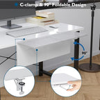 BONTEC Ergonomics Desk Extender Tray, 27.2 x 9.5 Inch, White - Image 3