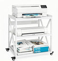 Natwind 3 Tier Printer Stand, 27.6" W x 19.7" D Large Printer Cart,White by Natwind