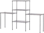 5 Tier Storage Racks Shelving, Heavy Steel Pantry Shelves, Adjustable Wire Shelving Rack, Suitable for Garage, Kitchen, Bathroom, Office, 21" W x 11.4" D x 59" H, Chrome - Image 3
