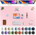 Aothia Faux Leather Desk Mat - Large Mouse Pad, Non-Slip PU Leather Blotter, Waterproof Writing Surface for Office and Home (Fairy Pink, 63" x 24") by AothiaSimpleNaturalUnique