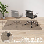 Office Chair Mat for Hardwood Floor, 60" x 46" Desk Computer Chair Mats for Hard Wood, Anti-Slip Easy Glide Rolling Floor Protector Mat, Dark Brown - Image 6