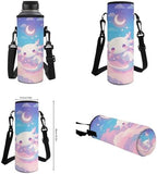 Unisex School Backpack 4Pcs, Cartoon Travel Daypack & Pencil Case & Lunch Bags & Cup Sleeve Lightweight Large Capacity for Elementary Kindergarten Moon Axolotl - Image 2