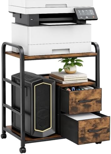 Printer Stand with Storage by Zexvida