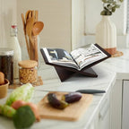 Honoson Open Display Wood Book Stand x Shaped Holder for Bible, Dark Walnut - Image 5