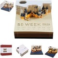 3D Calendar 2027, Desk Time Piece Calendar 2027,Tear-Away 3D Paper Art Notepad w LED Lights,Creative 3D Memo Artsy Pad Calendars, DIY Paper Carving Gift (Castle-classic Style) by Ksgolif