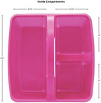 Teacher Created Resources Pink Portable Plastic Storage Caddy 6-Pack for Classrooms, Kids Room, and Office Organization, 3 Compartment - Image 4