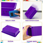 Sintuff 24 Pcs Classroom Paper Tray, Stackable Letter Size Bin, Purple - Image 2