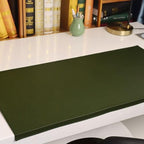 Edge-Locked Leather Desk Pad, Desk Blotter with Full Grip Fixation Lip, Waterproof Large Office Table Mat, Non-Slip Laptop Mouse Pads for Work Typing Writing (Dark Green,39.4"x19.7") - Image 6