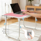 Laptop Desk for Bed, Adjustable Height Laptop Bed Table, Foldable Lap Desk with USB Charge Port, Desktop Card Slot, Side Drawer, Book Shelf, Portable Lap Tray for Eating Reading Working Sofa & Floor - Image 3