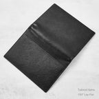 HISCOW Slim Leather Junior Padfolio, 5x8 Notepad Cover, Veg-Tanned Noir - Image 4