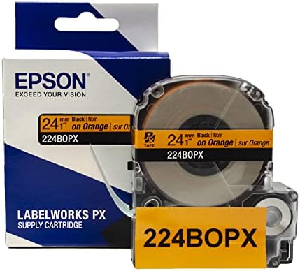 Epson LABELWORKS 224BOPX Label Tape - Black on Orange - 1" (24mm), 30ft - Image 5